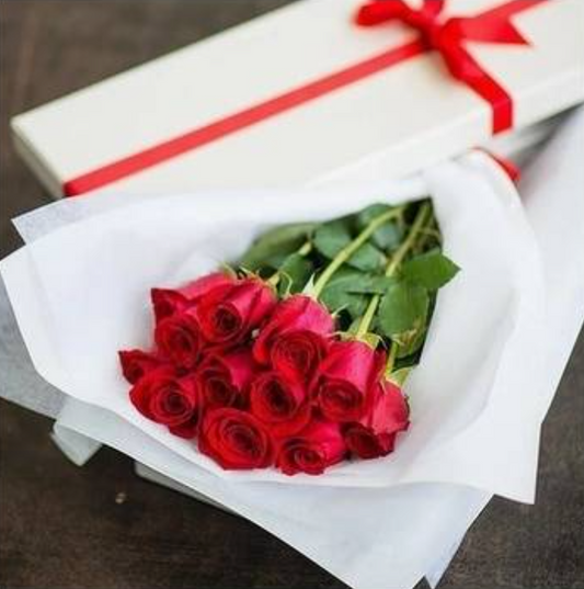 With Love 12 Roses In a Box
