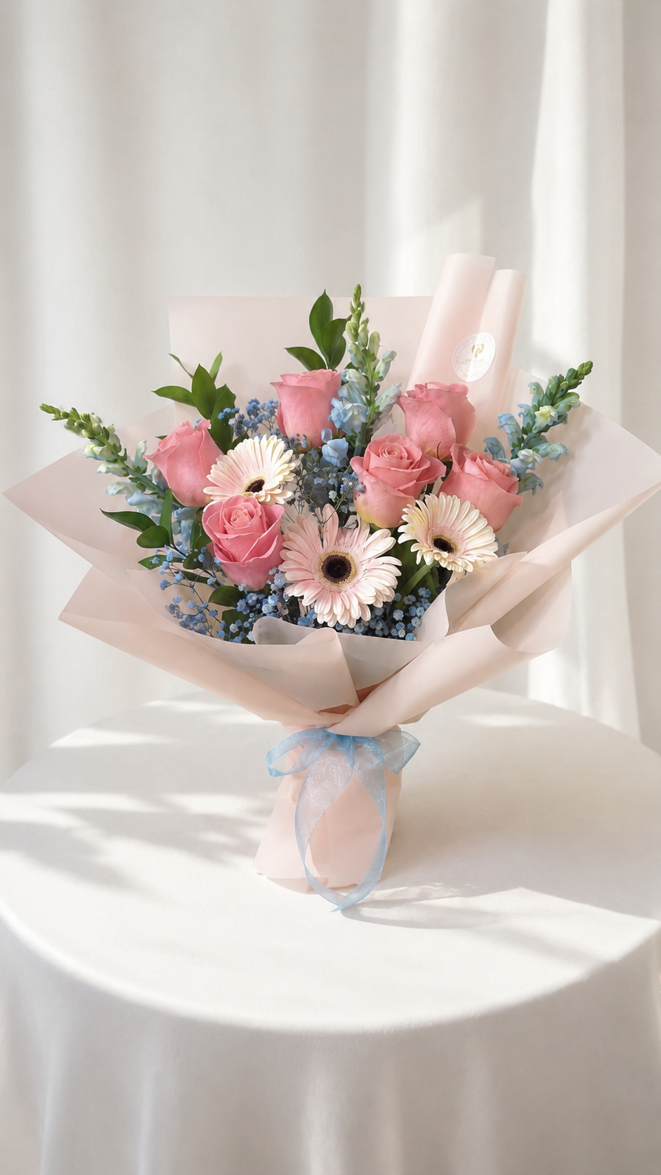 Blush & Blue Bouquet